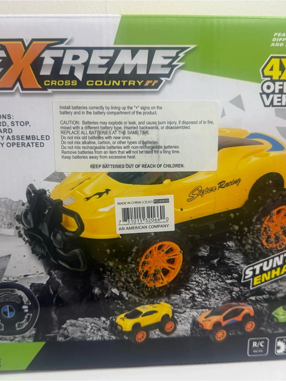 Yellow Remote Control Off-Road Car - Kids Toy